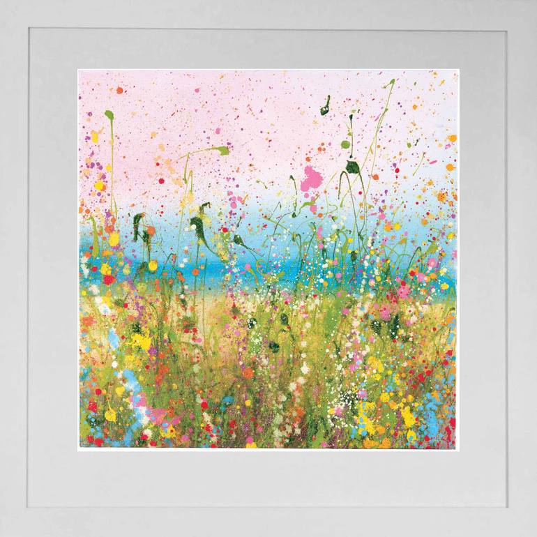 Original Abstract Floral Printmaking by Yvonne Coomber