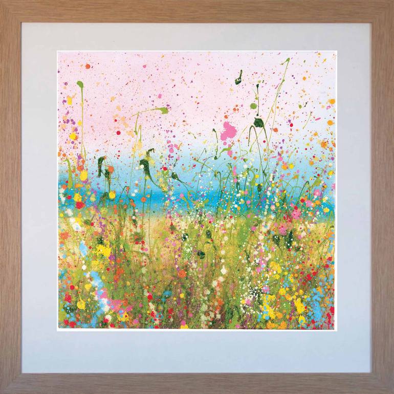 Original Abstract Floral Printmaking by Yvonne Coomber