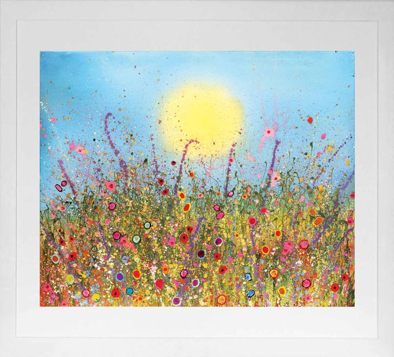 Original Abstract Floral Printmaking by Yvonne Coomber