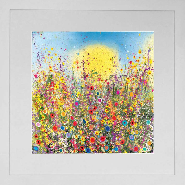 Original Abstract Floral Printmaking by Yvonne Coomber