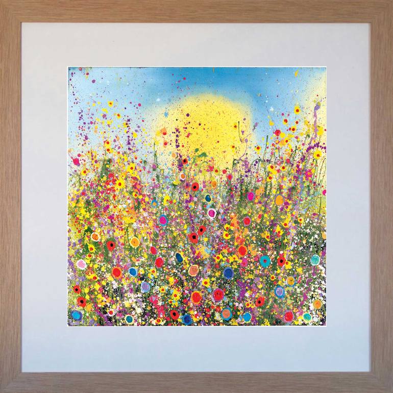 Original Abstract Floral Printmaking by Yvonne Coomber