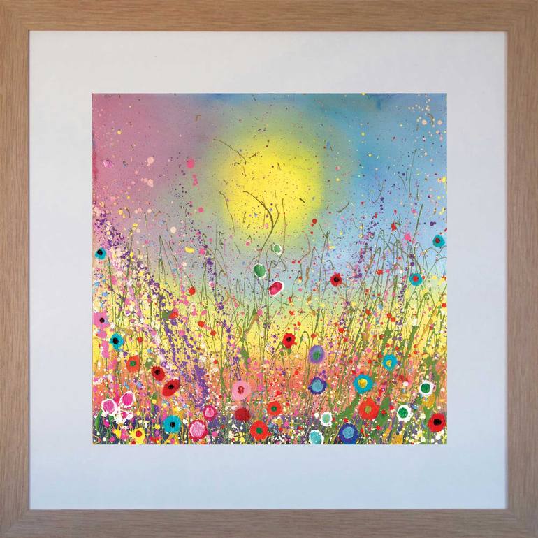 Original Abstract Floral Printmaking by Yvonne Coomber