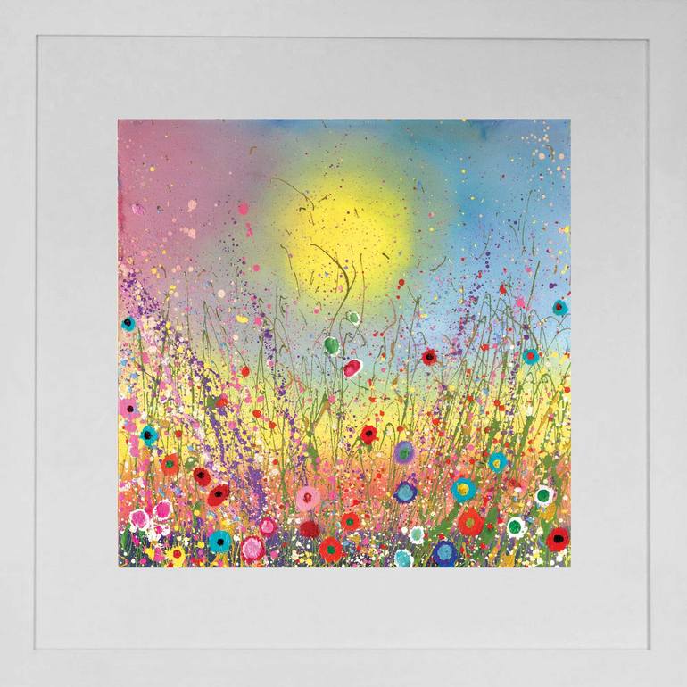 Original Abstract Floral Printmaking by Yvonne Coomber