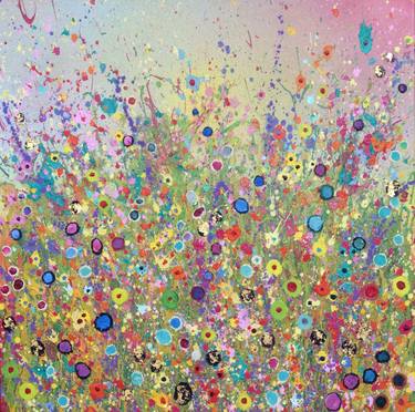 Original Abstract Floral Paintings by Yvonne Coomber