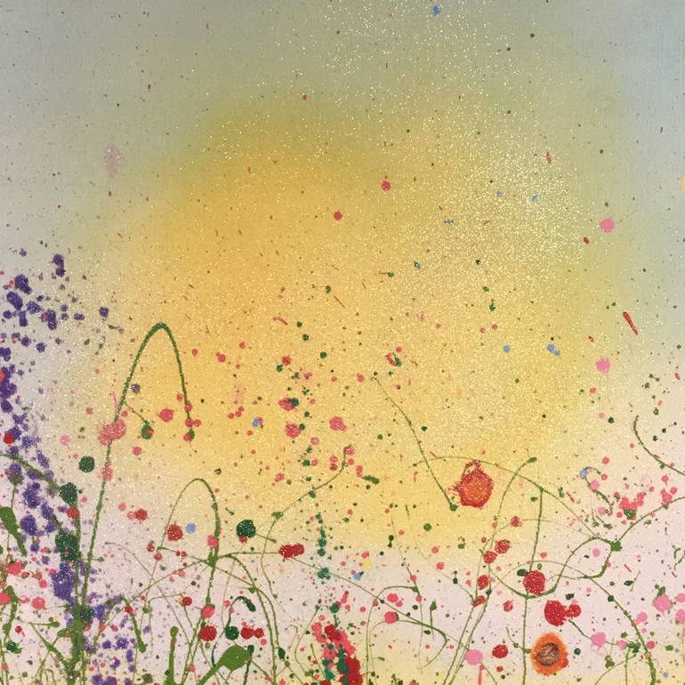 Original Impressionism Floral Printmaking by Yvonne Coomber