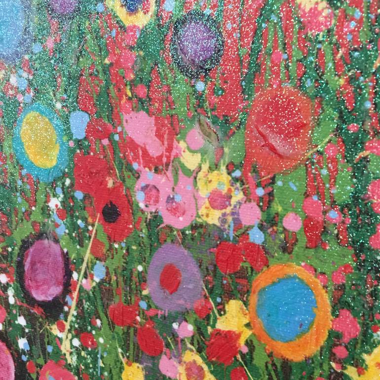Original Impressionism Floral Printmaking by Yvonne Coomber