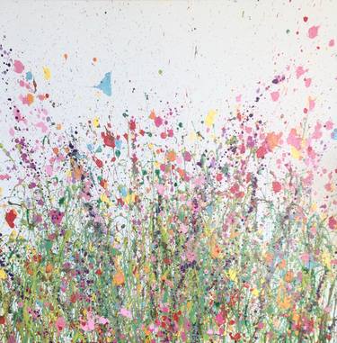 Original Impressionism Floral Printmaking by Yvonne Coomber