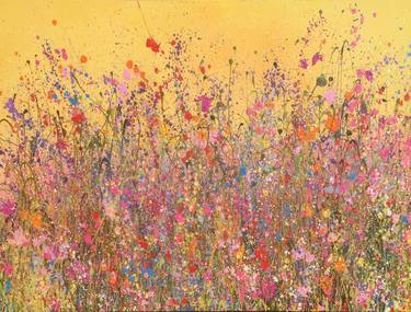 Original Abstract Floral Printmaking by Yvonne Coomber