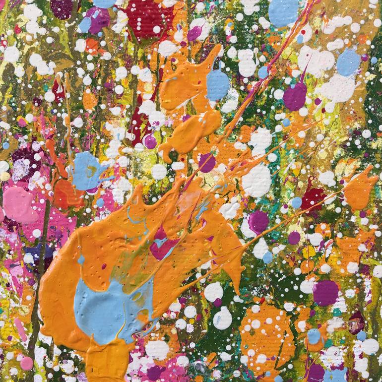 Original Abstract Expressionism Floral Painting by Yvonne Coomber