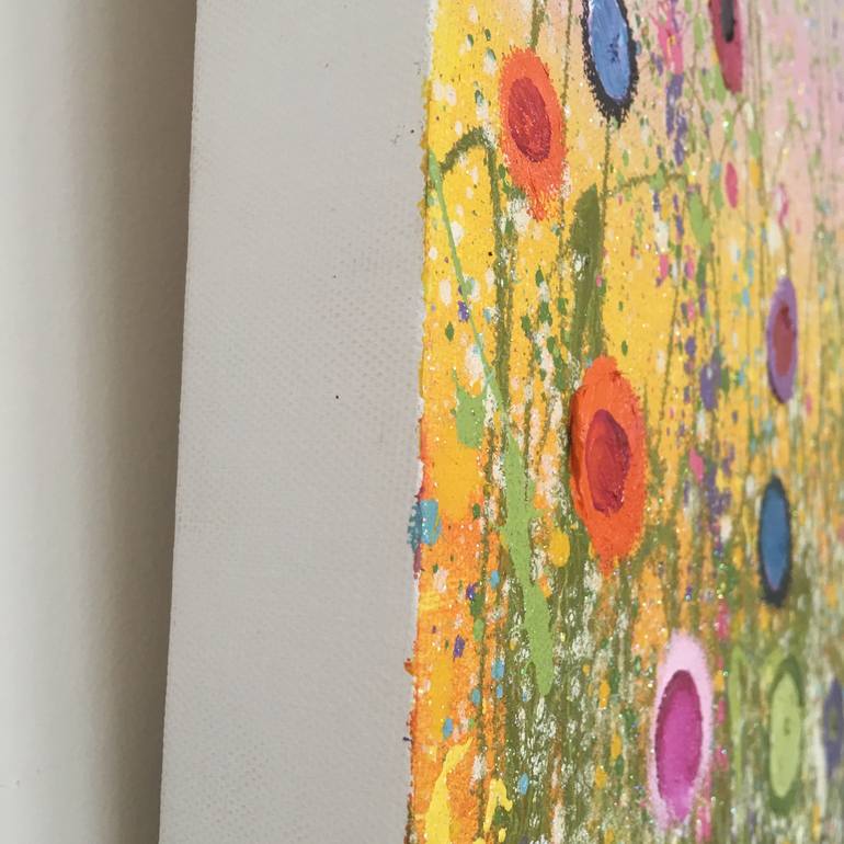 Original Abstract Expressionism Floral Painting by Yvonne Coomber