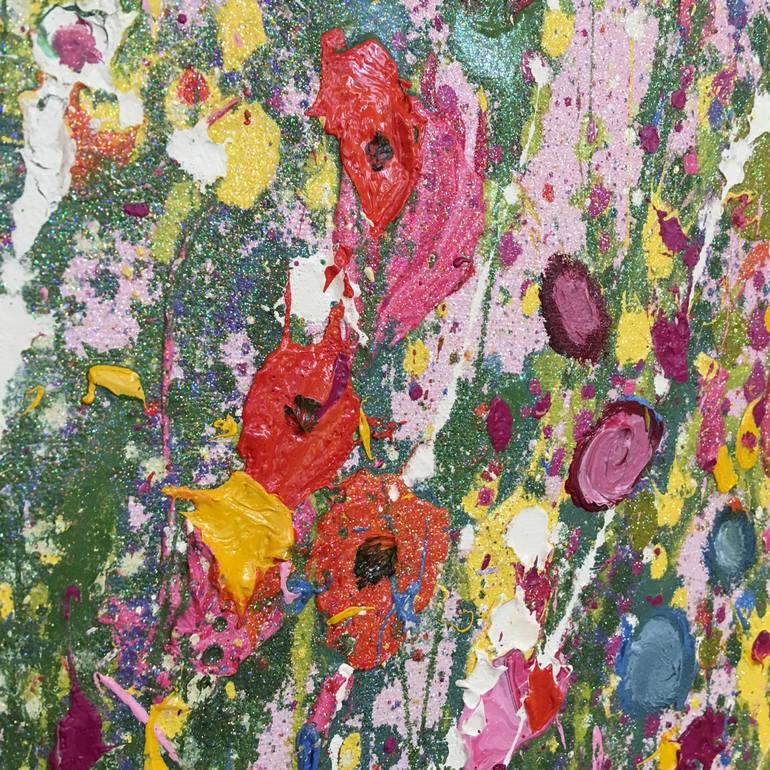 Original Impressionism Floral Painting by Yvonne Coomber