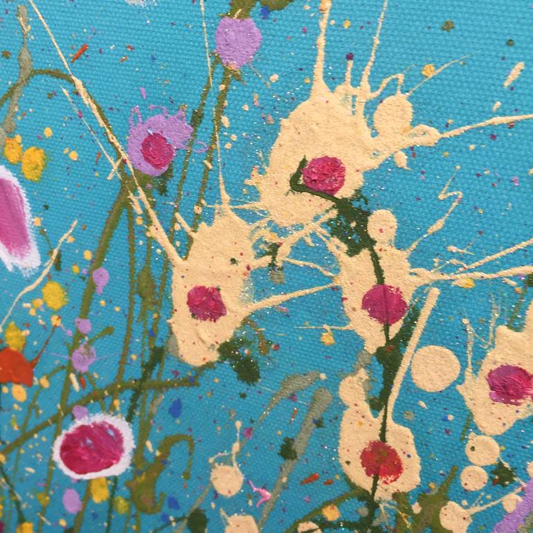 Original Abstract Expressionism Floral Painting by Yvonne Coomber