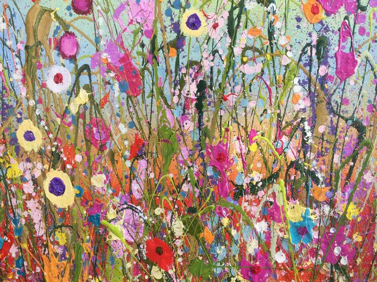 Original Abstract Expressionism Floral Painting by Yvonne Coomber