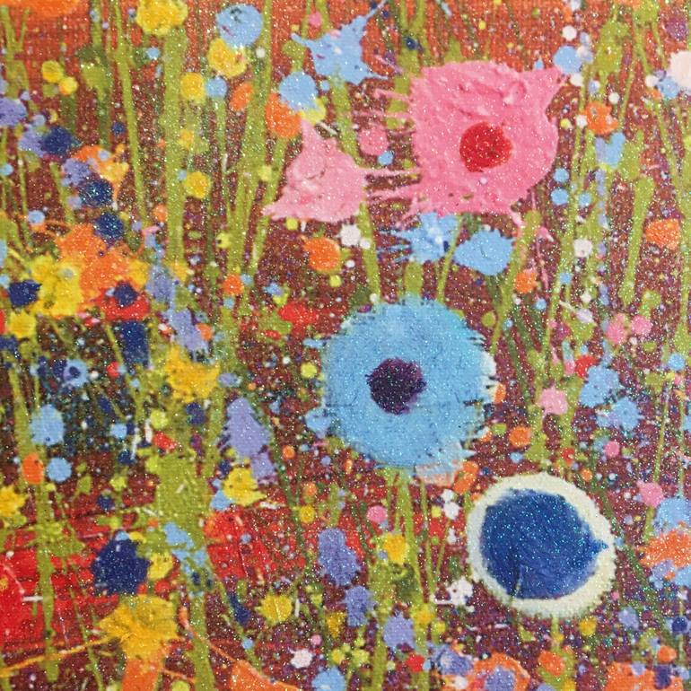 Original Abstract Expressionism Floral Printmaking by Yvonne Coomber