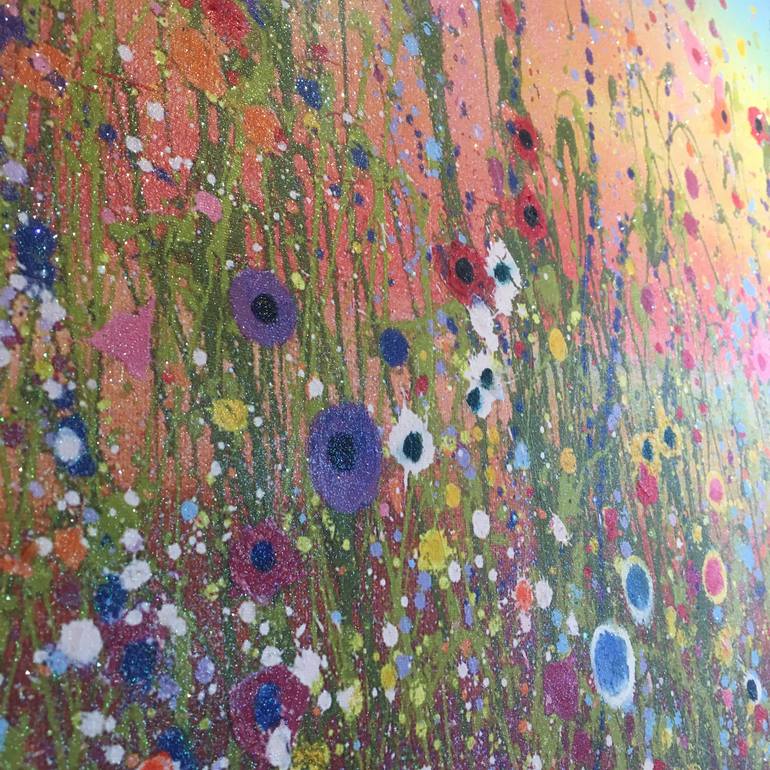 Original Abstract Expressionism Floral Printmaking by Yvonne Coomber