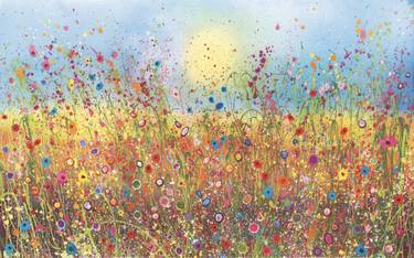 Original Impressionism Floral Printmaking by Yvonne Coomber