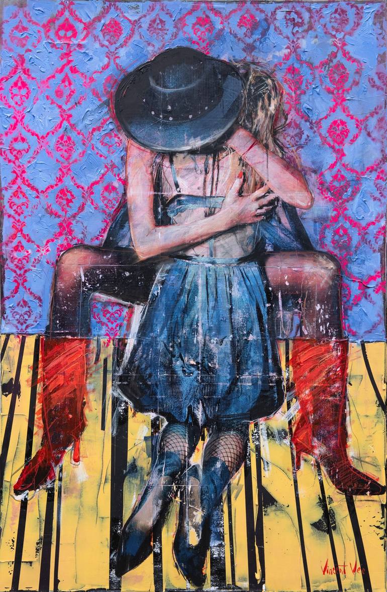 Print of Contemporary Women Paintings by Vincent Vee