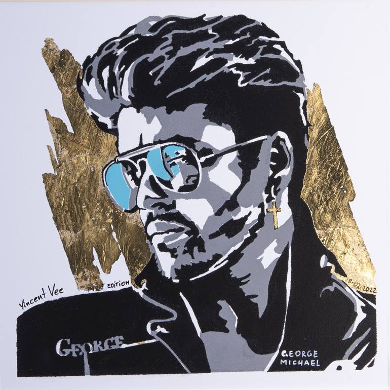 George Michael Street Pop Art on Aluminium Art Gift 2/30 Painting by ...