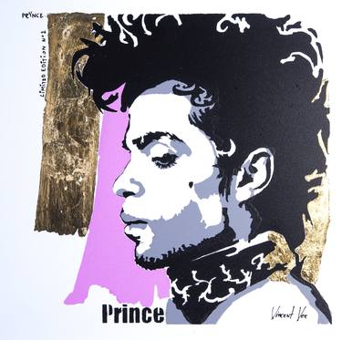 Prince Musician on White Aluminium Street Pop Art 2/30 thumb
