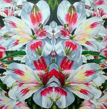 Original Abstract Floral Paintings by Evie Zimmer