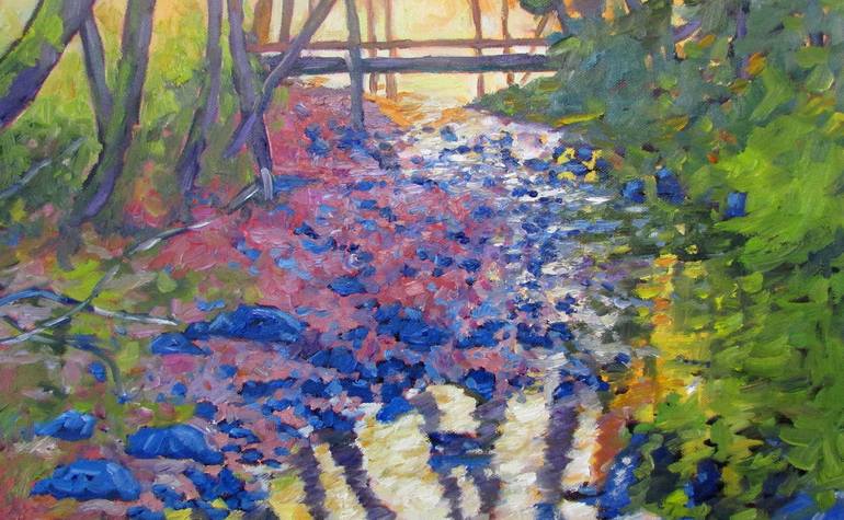 Original Impressionism Landscape Painting by Linda Yurgensen