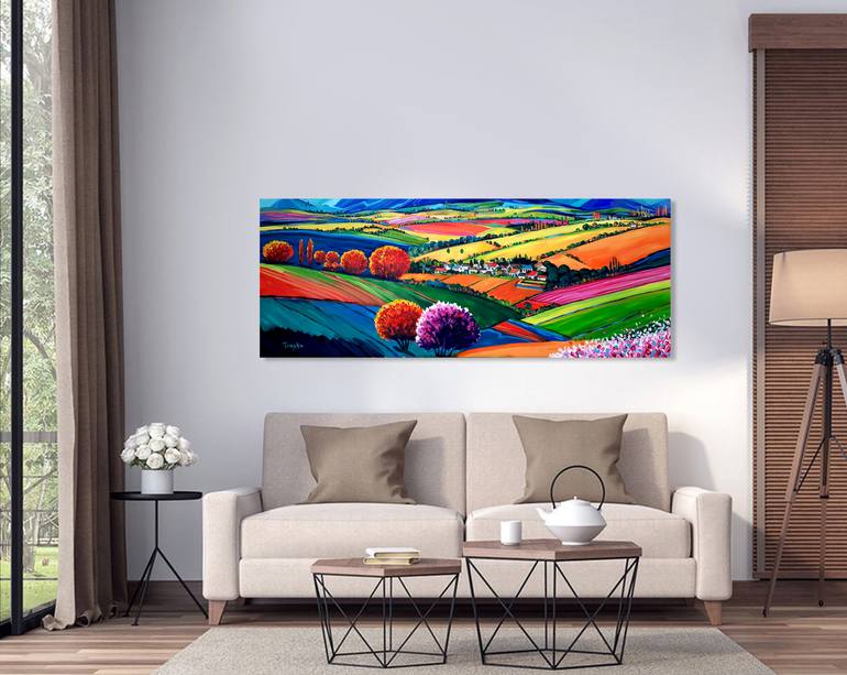 Original Modernism Landscape Painting by Trayko Popov