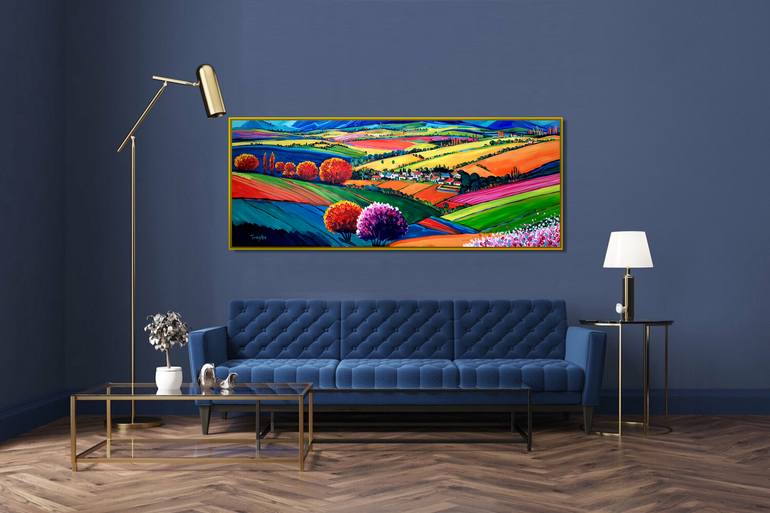Original Modernism Landscape Painting by Trayko Popov