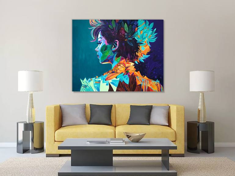 Original Abstract Women Painting by Trayko Popov