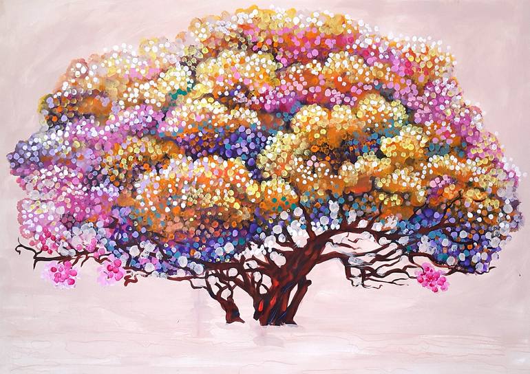 Original Tree Painting by Trayko Popov