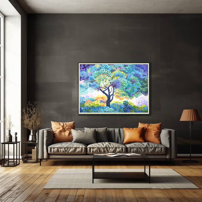 Original Abstract Expressionism Abstract Painting by Trayko Popov