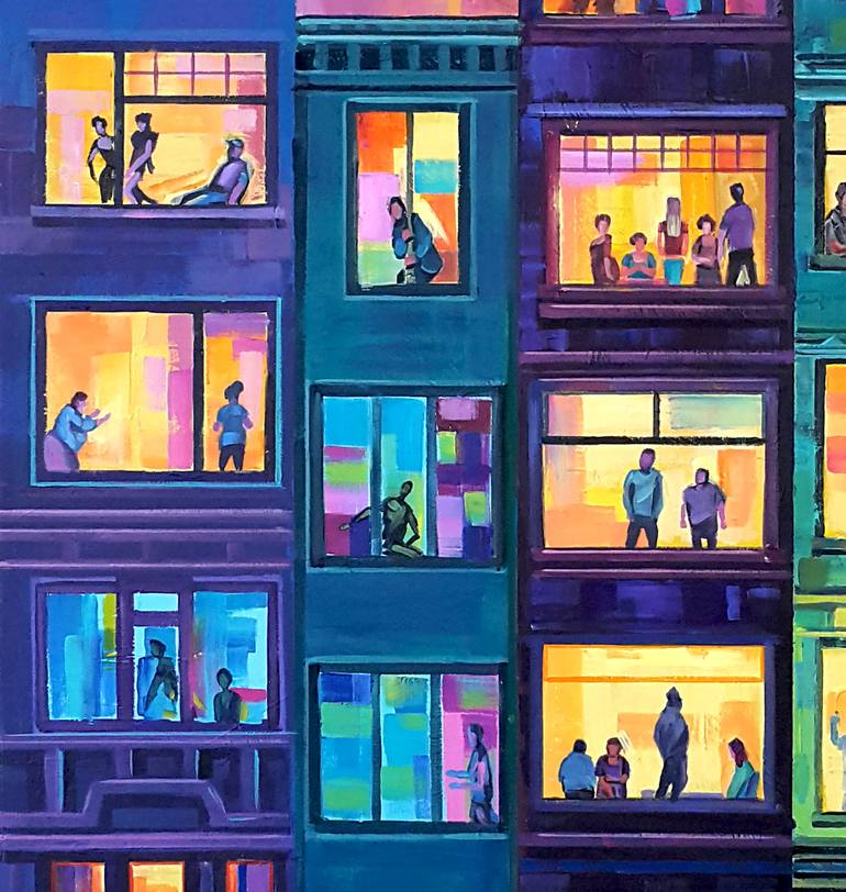 Original Pop Art People Painting by Trayko Popov