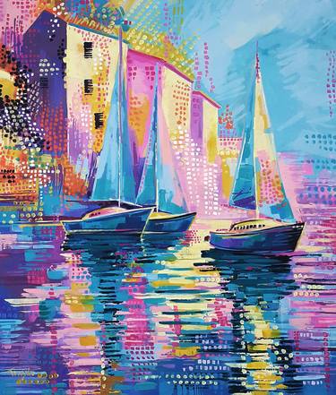 Print of Abstract Boat Paintings by Trayko Popov