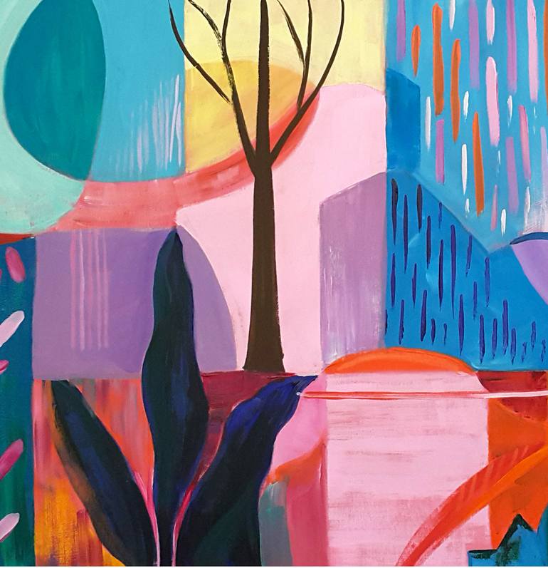 Original Abstract Landscape Painting by Trayko Popov