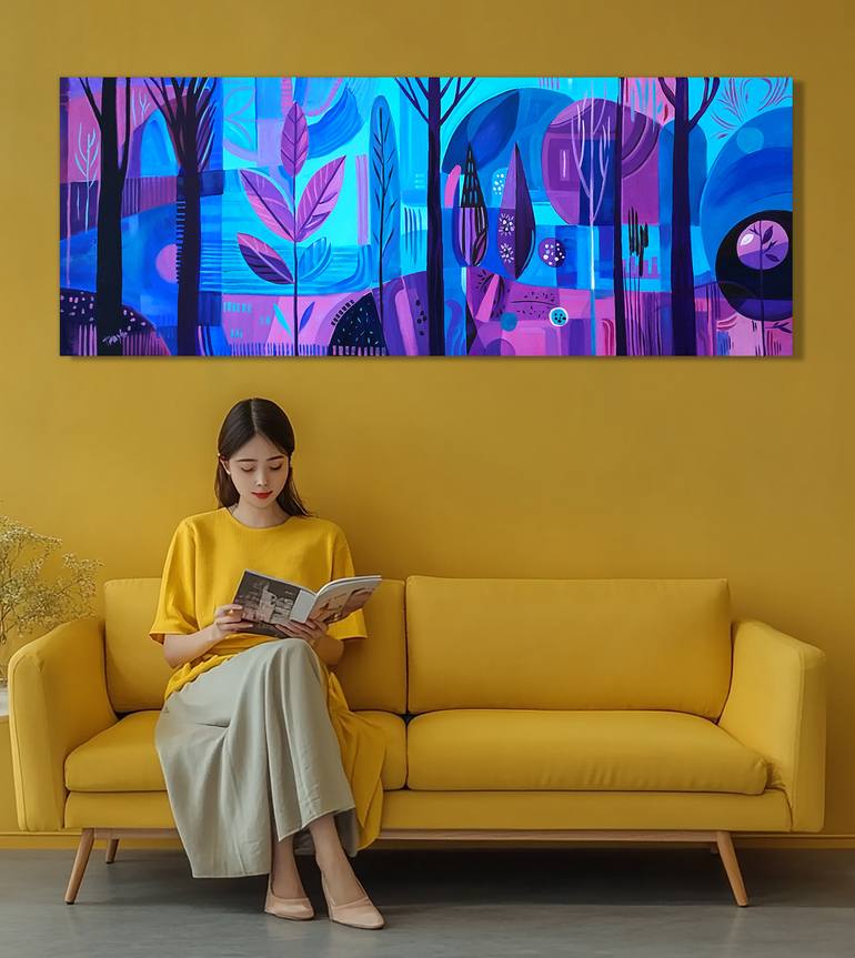 Original Abstract Landscape Painting by Trayko Popov