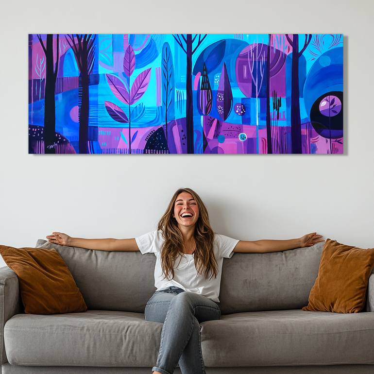 Original Abstract Landscape Painting by Trayko Popov