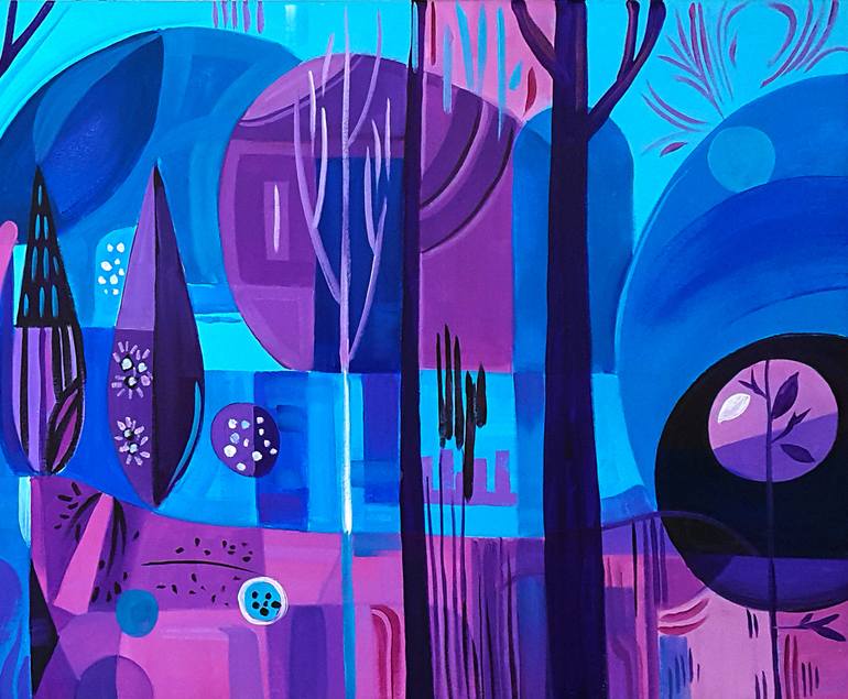 Original Abstract Landscape Painting by Trayko Popov