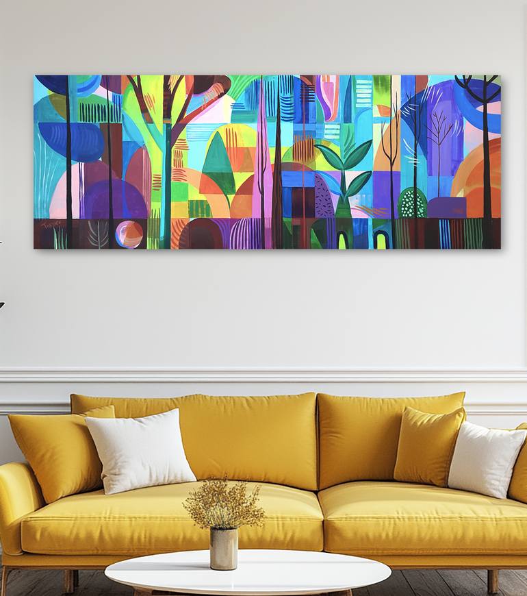 Original Abstract Expressionism Abstract Painting by Trayko Popov