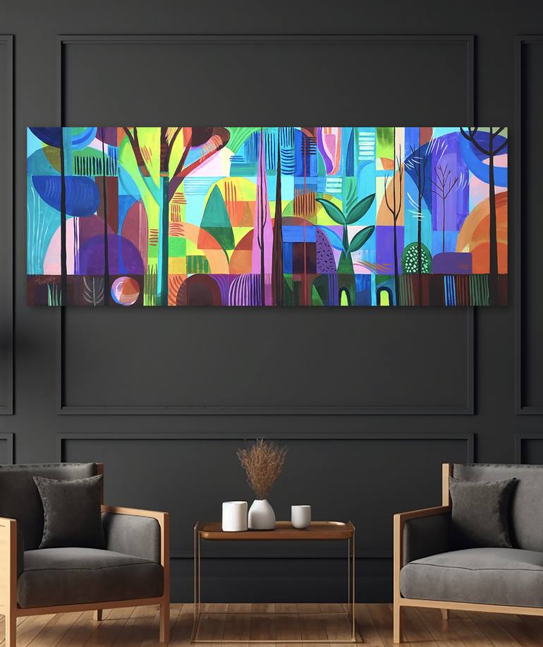 Original Abstract Expressionism Abstract Painting by Trayko Popov