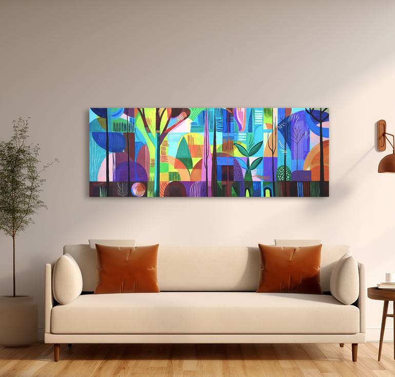 Original Abstract Expressionism Abstract Painting by Trayko Popov