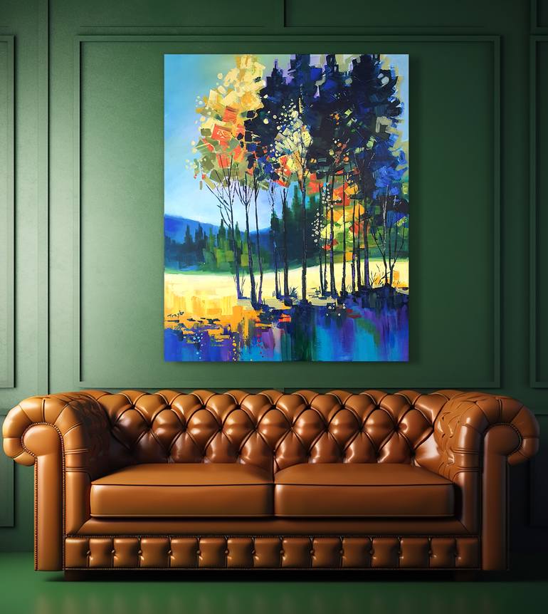 Original Abstract Expressionism Abstract Painting by Trayko Popov