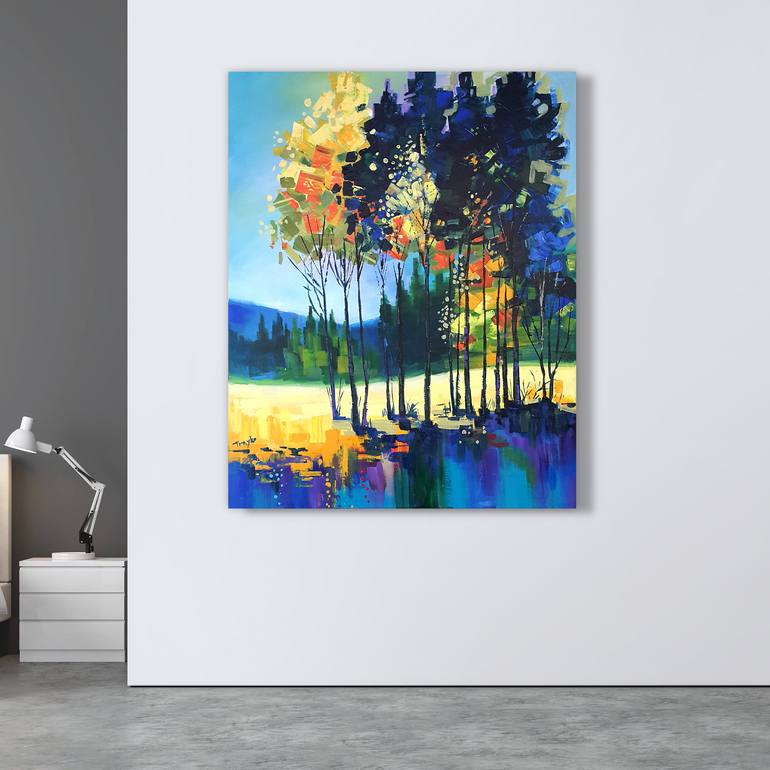 Original Abstract Expressionism Abstract Painting by Trayko Popov