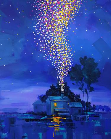 Original Abstract Home Painting by Trayko Popov