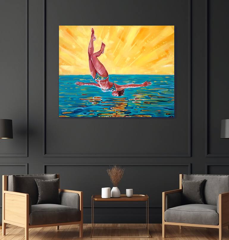 Original Abstract Women Painting by Trayko Popov