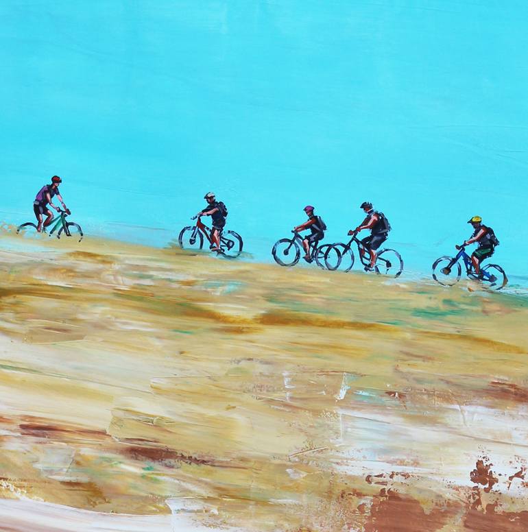 Original Expressionism Bike Painting by Trayko Popov