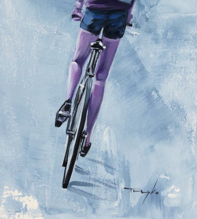 Original Bike Painting by Trayko Popov