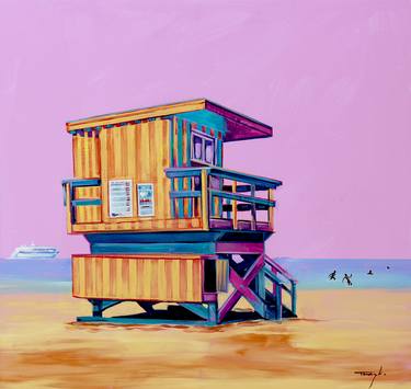 Print of Modern Beach Paintings by Trayko Popov