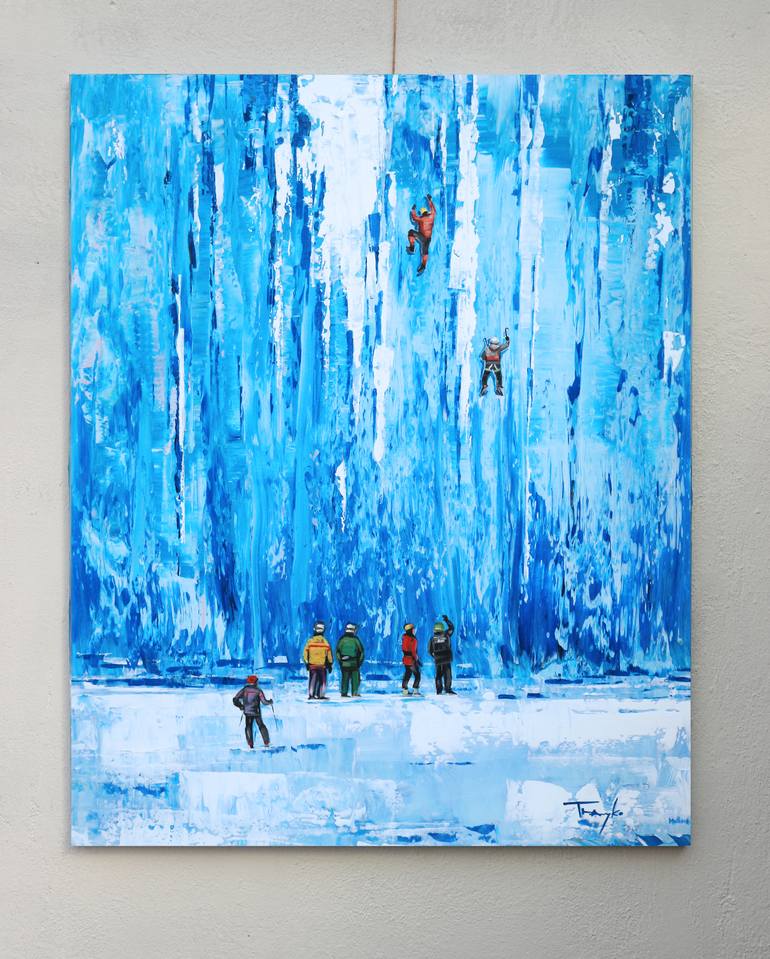 Original Abstract Expressionism People Painting by Trayko Popov