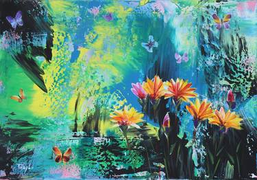 Print of Abstract Expressionism Floral Paintings by Trayko Popov