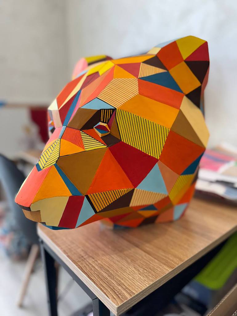 Original Abstract Geometric Sculpture by Vitalii Kotiash
