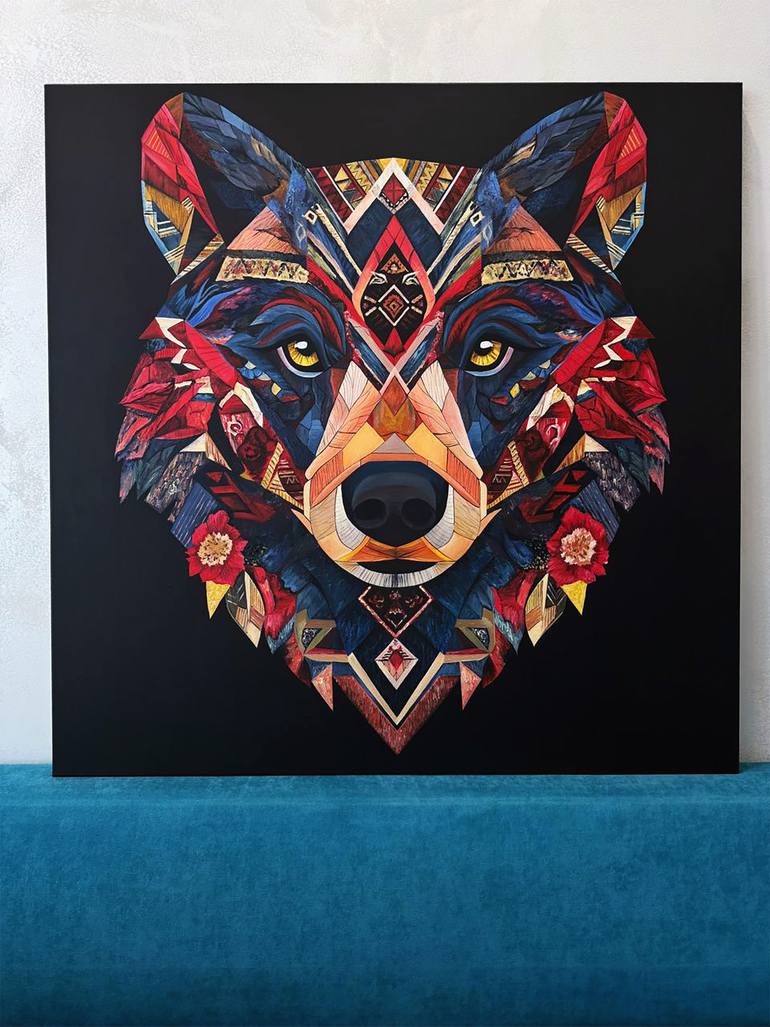 Original Abstract Geometric Painting by Vitalii Kotiash